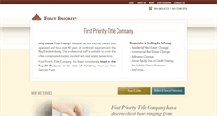 Desktop Screenshot of firstprioritytitleco.com